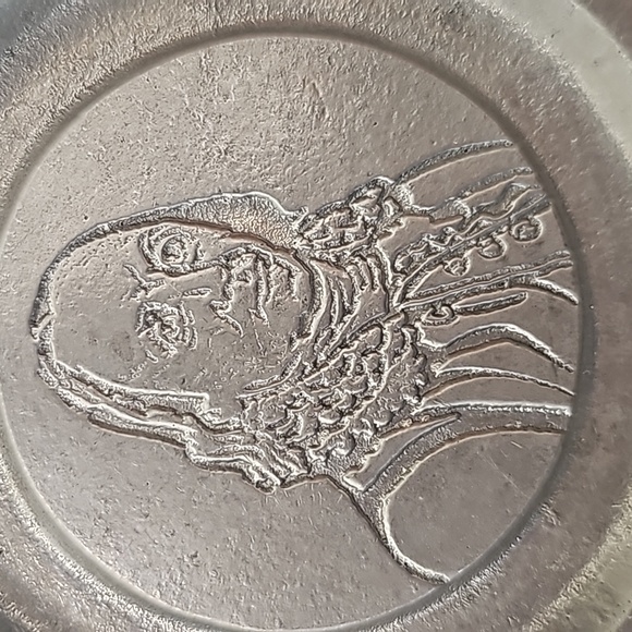 York Metal Crafters Benjamin Franklin 6" Pewter Change Tray Plate 6 inches - Picture 2 of 6